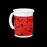 Red Poinsettias Pitcher