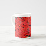 Red Poinsettias Specialty Mug Porcelain Mugs