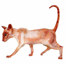 red point siamese cat sculpture cut out