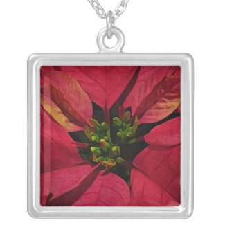 Red Pointsettia Necklaces