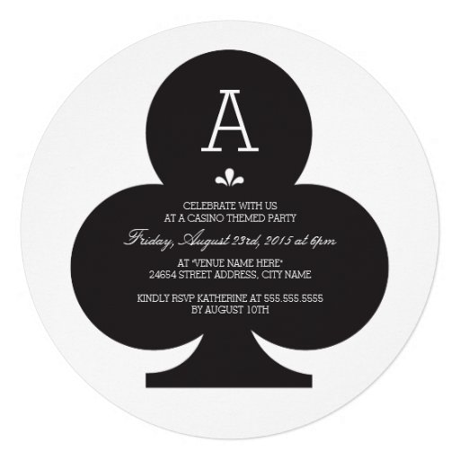 Red Poker Chip Birthday Party Invitation