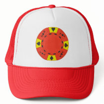 Red Poker Chip hats by Webitect Red Poker Chip hats