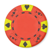 Red Poker Chip magnets