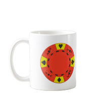 Red Poker Chip mugs