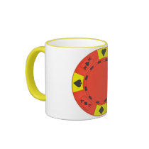 Red Poker Chip mugs