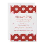 Red Polka Dot Christmas Party Invitation