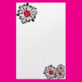 Red Polka Dot Daisy Stationery Design Red Polka Dot Daisy Stationery Design