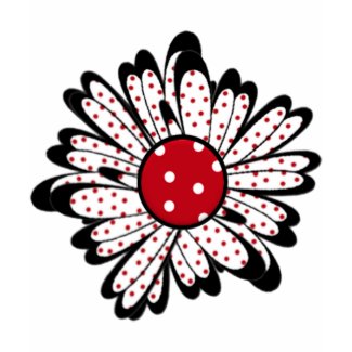 Red Polka Dot Daisy shirt