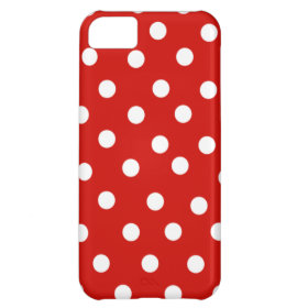 Red Polka Dot iPhone 5C Cover