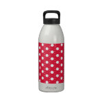 Red Polka Dot Pattern Drinking Bottle