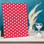 Red Polka Dot Pattern Plaques
