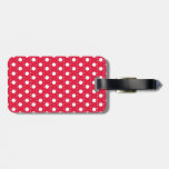 Red Polka Dot Pattern Travel Bag Tag