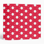 Red Polka Dot Pattern Vinyl Binder