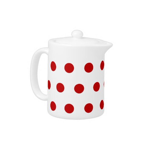 Red polka dot teapot | Zazzle