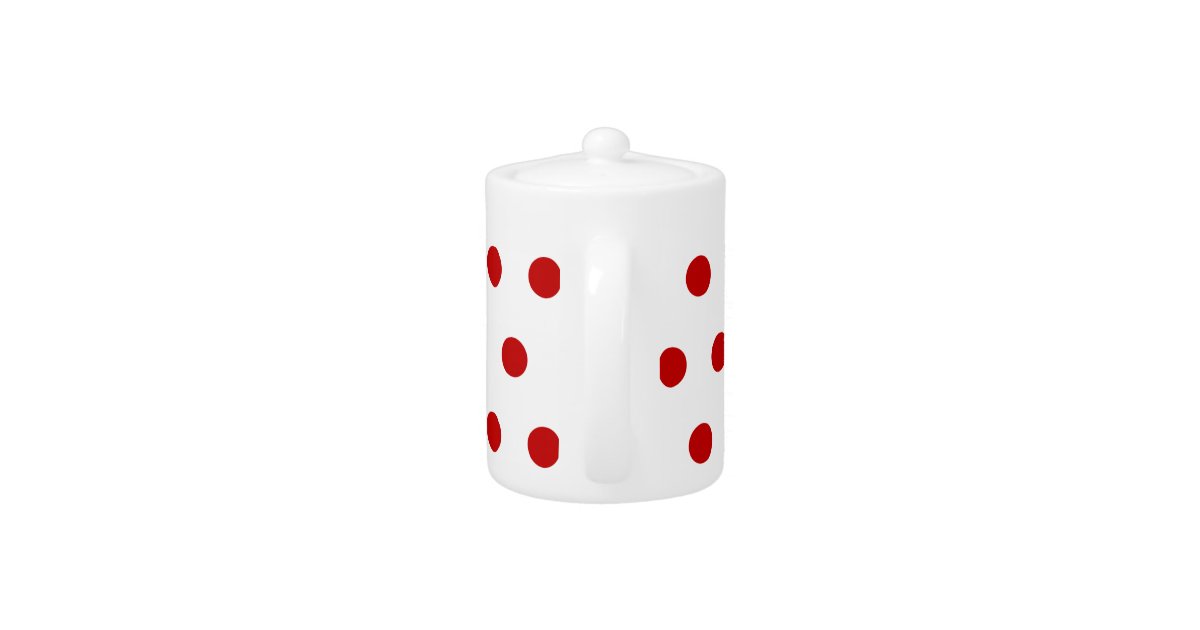 Red polka dot teapot Zazzle