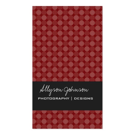 Red Polka Dots   Background Business Cards