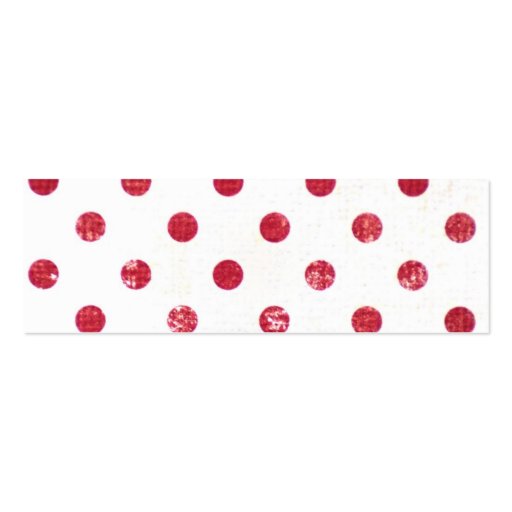 Red polka dots business card template (back side)
