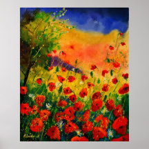 red poppies 45 print