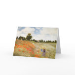 Red Poppies Blooming - Claude Monet Card