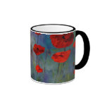 Red Poppies Floral Art Mug mugs