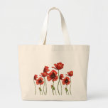 Red Poppies Floral Design Bag