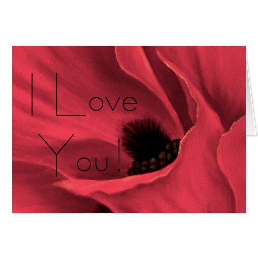 Red Poppies Flower Art Painting - ... - Customized Card
