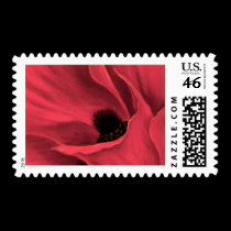 Red Poppies Flower Art Painting - Multi stamps