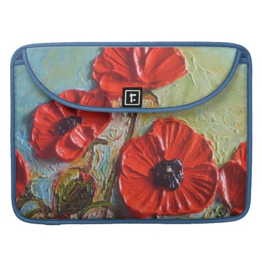 Red Poppies Macbook Pro Sleeve