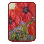 Red Poppies Mothers Day MacBook Sleeve