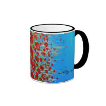 RED POPPIES Mug mugs