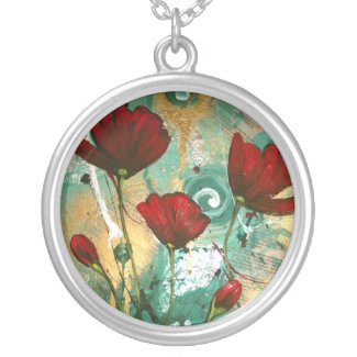 Red Poppies necklace