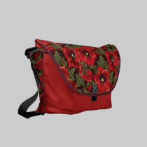 Red poppies Rickshaw Messenger Bag messenger bags