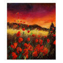 Red poppies sunset 76 posters by pledent Red poppies sunset 76 posters