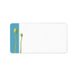 Red Poppy aqua Address Label