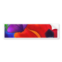 Red Poppy Butterfly Painting Art - Multi bumper stickers by JUDERM Red Poppy Butterfly Painting Art - Multi bumper stickers
