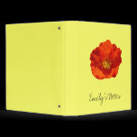 Red Poppy Customizable Binder