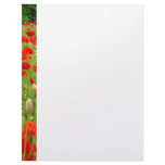 Red Poppy Flower Letterhead custom Poppies