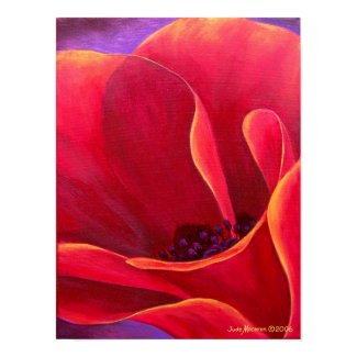 Red Poppy Flower Painting - Poster print