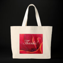 Red Poppy Flower Painting with Thank You bags by JUDERM Red Poppy Flower Painting with Thank You bags