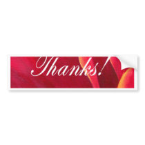 Red Poppy Flower Painting with Thank You bumper stickers