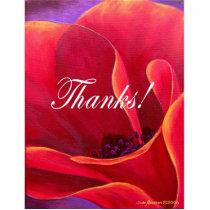 Red Poppy Flower Painting with Thank You photo sculptures by JUDERM Red Poppy Flower Painting with Thank You photo sculptures