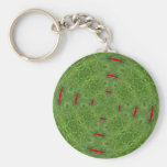 Red Poppy Fractal Keychain