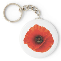 Red Poppy Keychain
