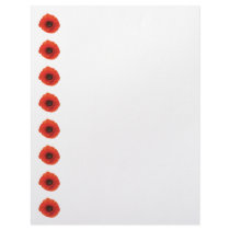 Red Poppy Letterhead Template