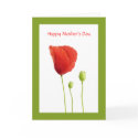Red Poppy Mother's Day Card