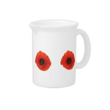Red Poppy Pitcher
