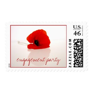 Red Poppy Postage Stamp (Customizable) stamp