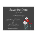 Red poppy save the date Postcards by PixDezines Red poppy save the date Postcards