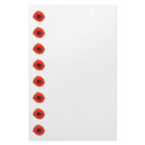 Red Poppy Custom Stationery