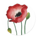 Red Poppy Sticker